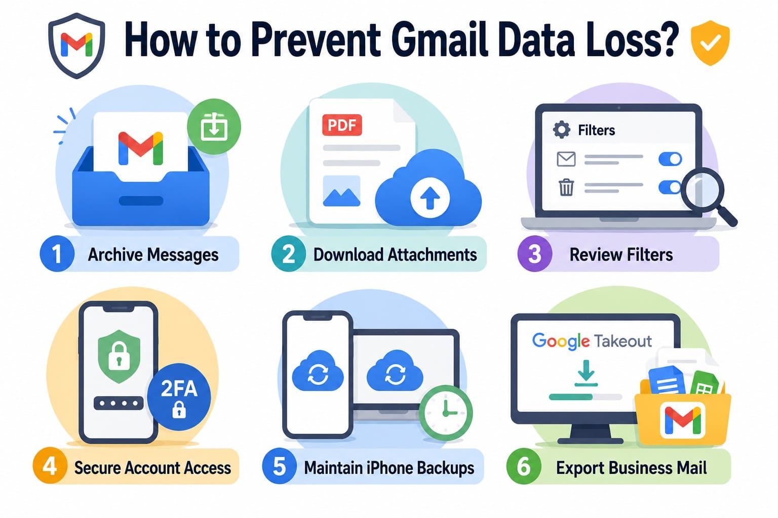 tips to save mail data