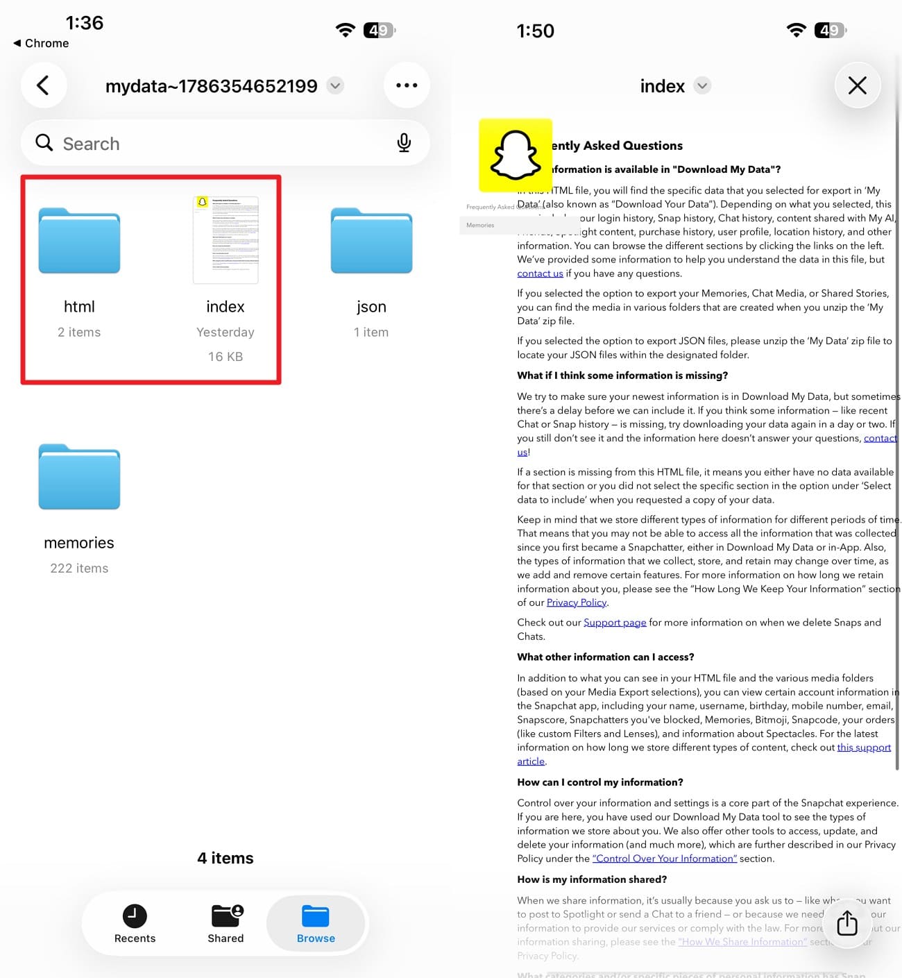 see index and html files