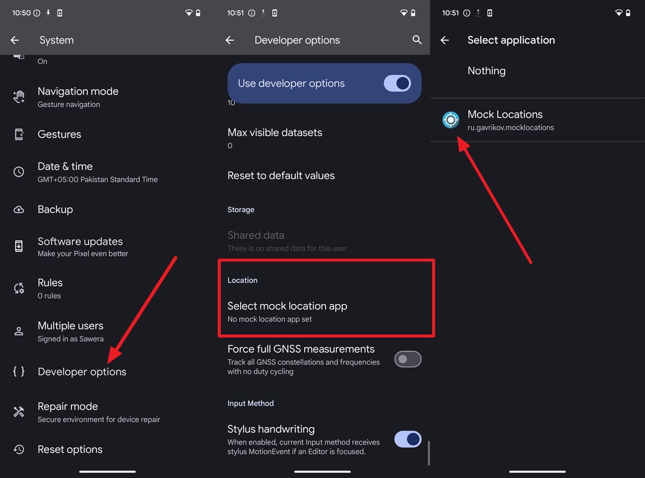 select the mock location app