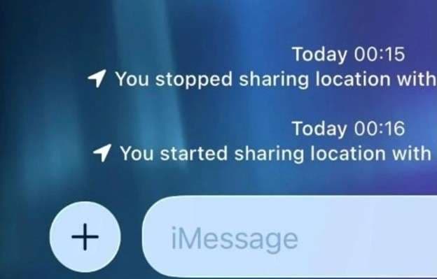 imessage stop sharing location with notification