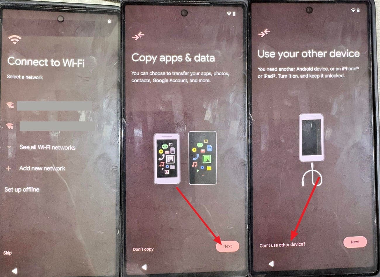 cant use another device