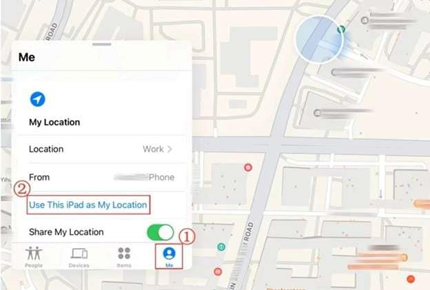 use this iPad as my location