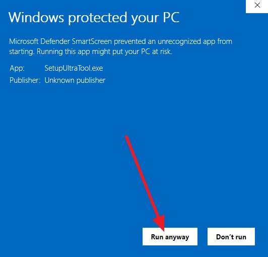 click on run anyway