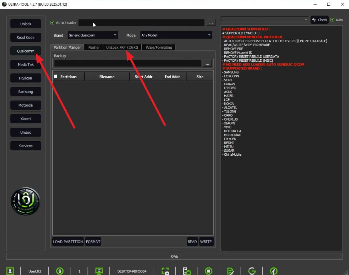 choose the model on tool