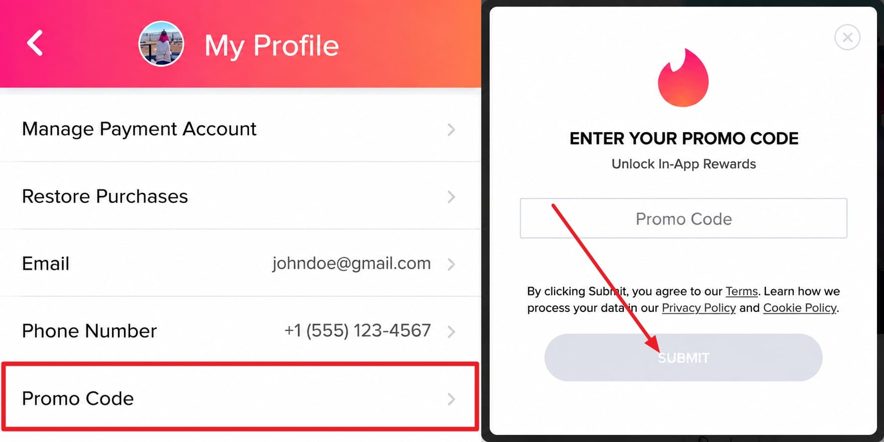 add your promo code