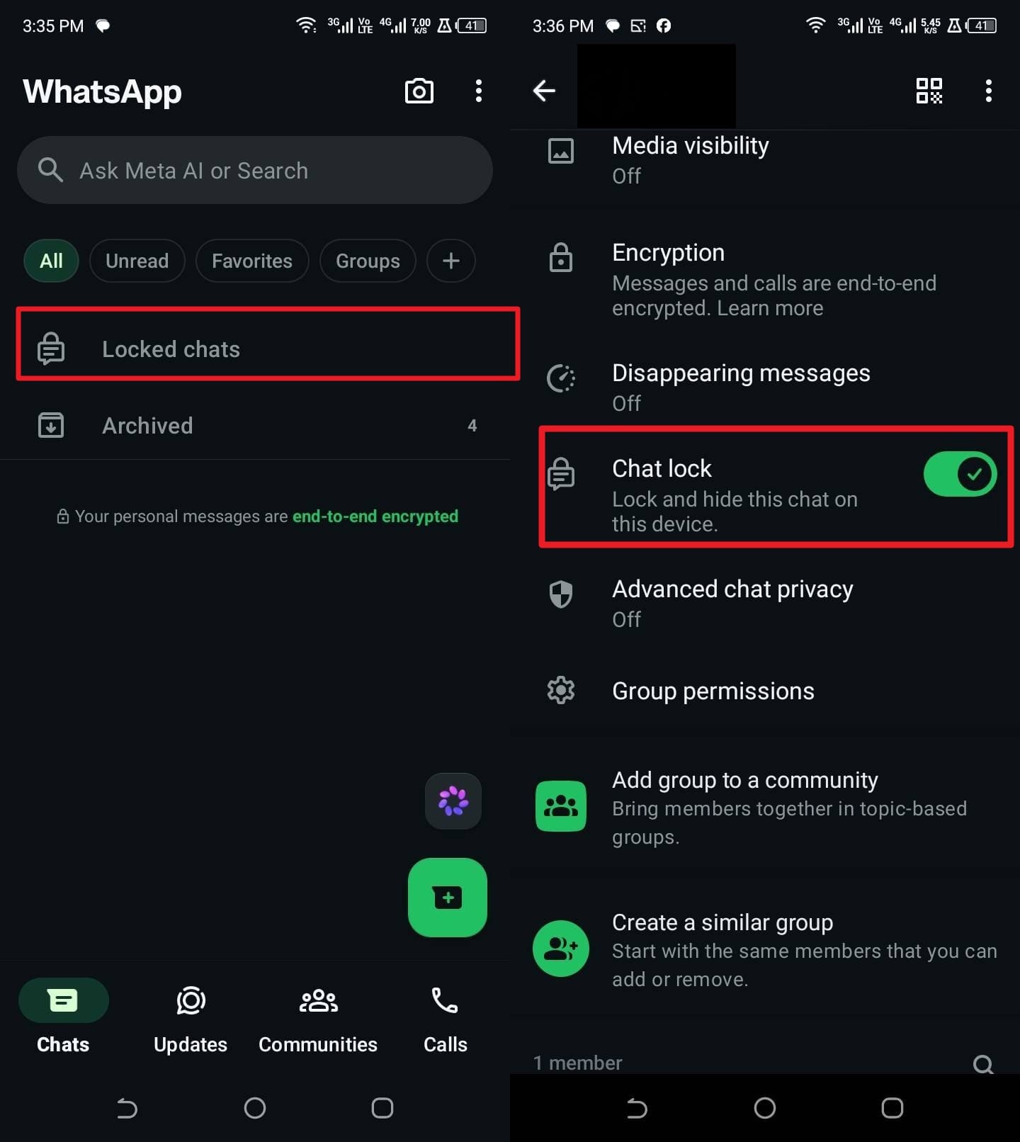disable chat lock option
