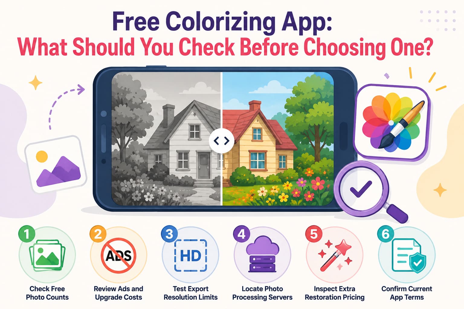 considerations for free colorizing apps