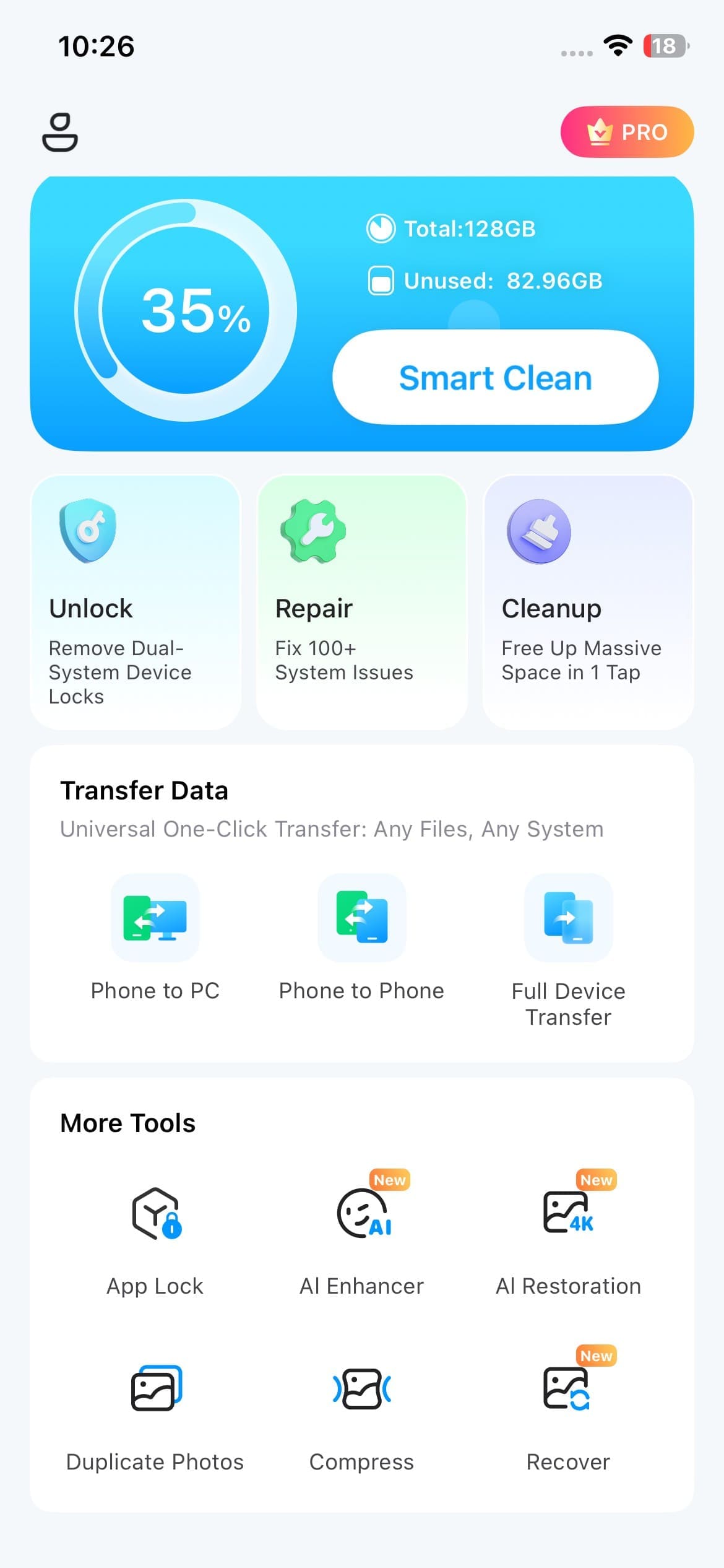 select the restoration tool