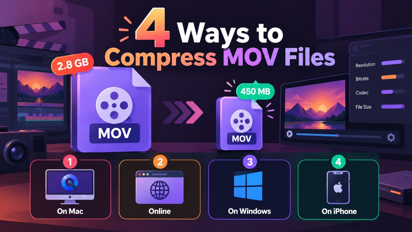 guide to compress mov file