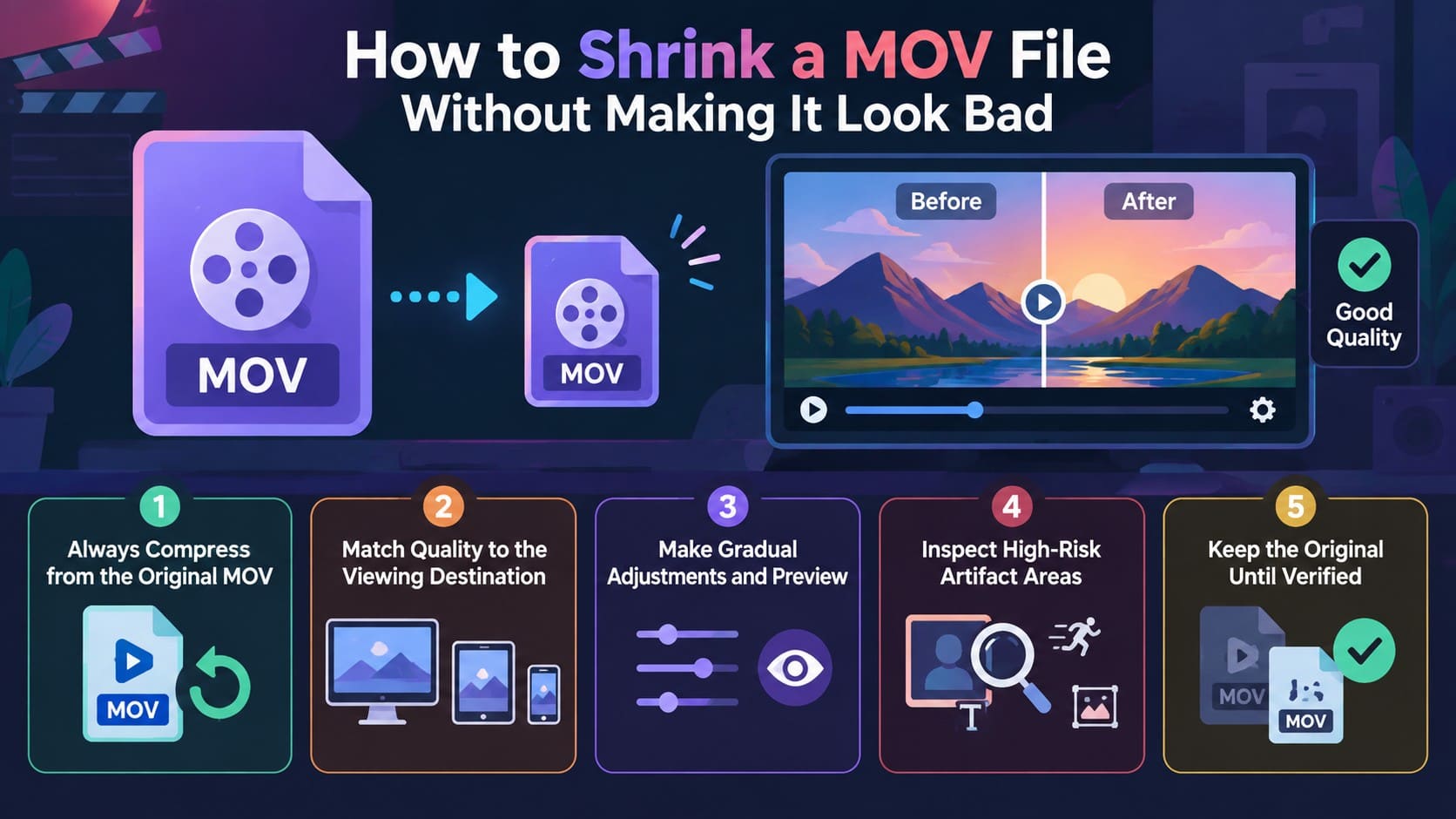 how to shrink mov files