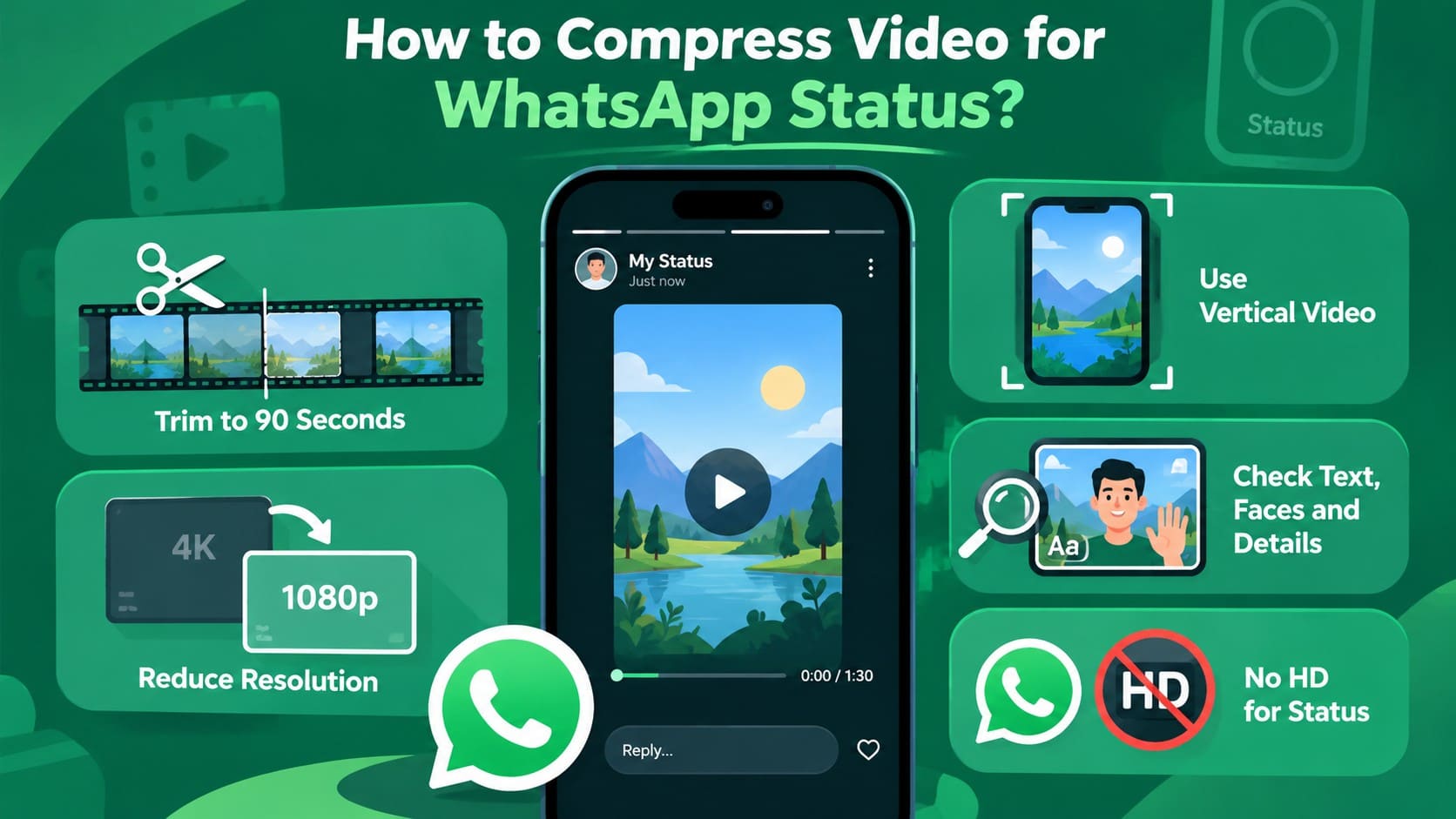 how to compress status