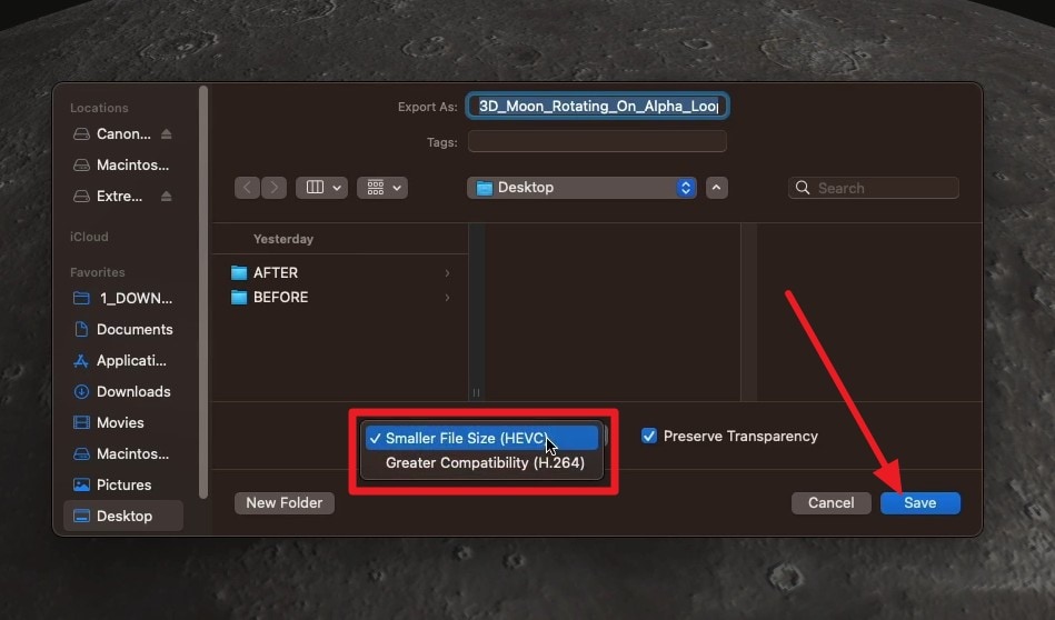 select the save button