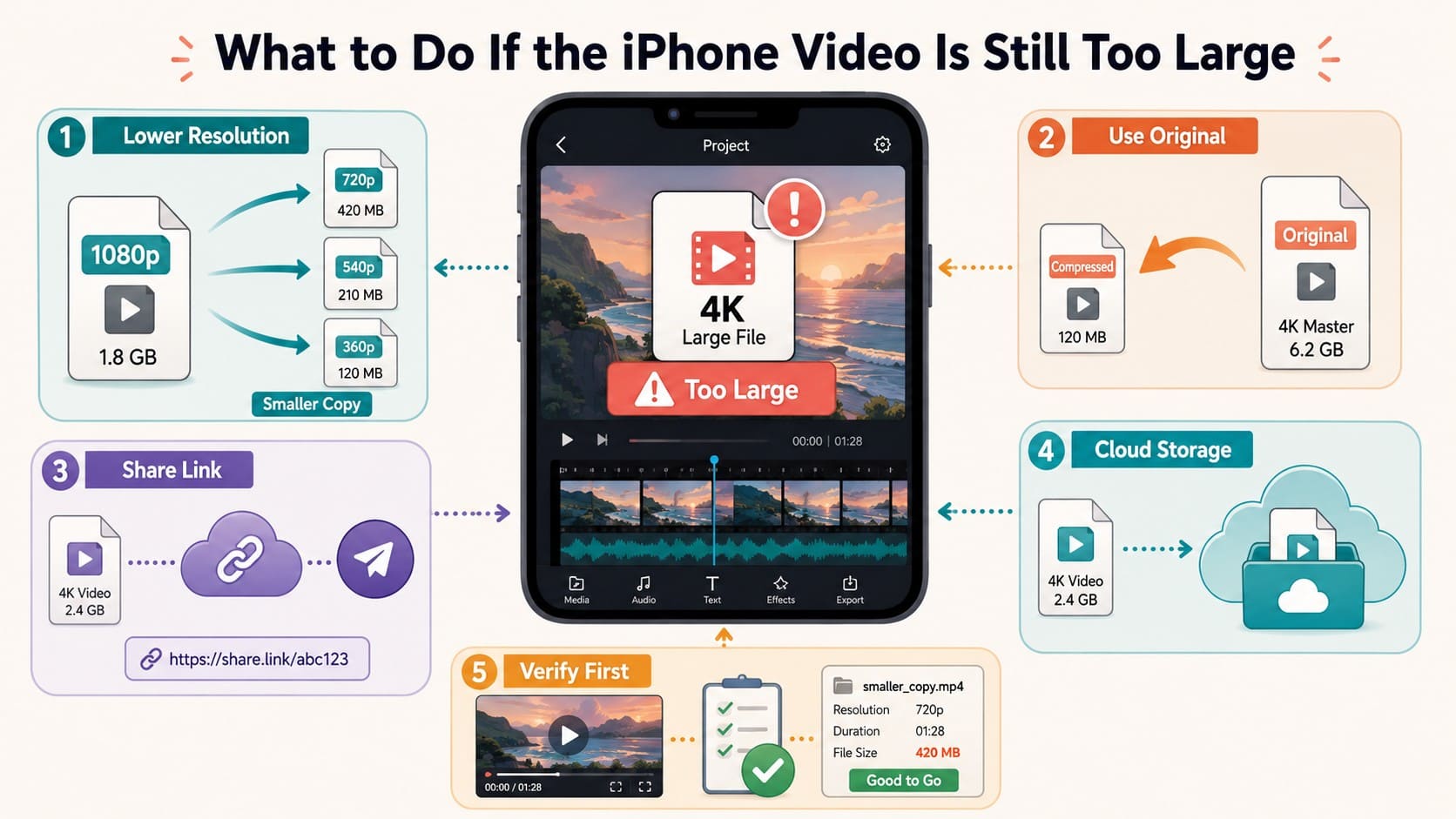 what to do if video is large