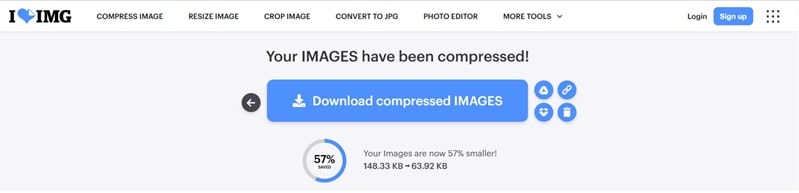 compress image iphone on web