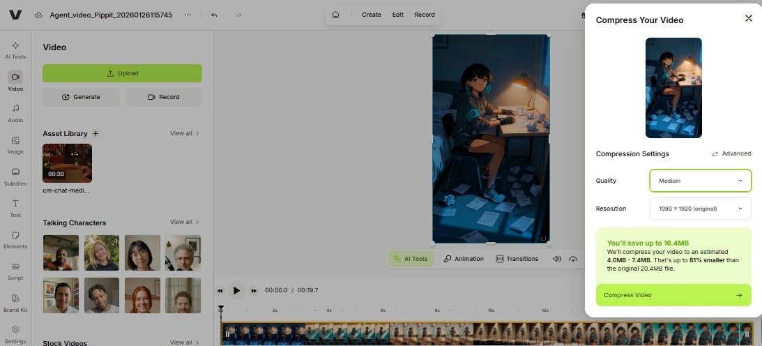veed discord video compressor