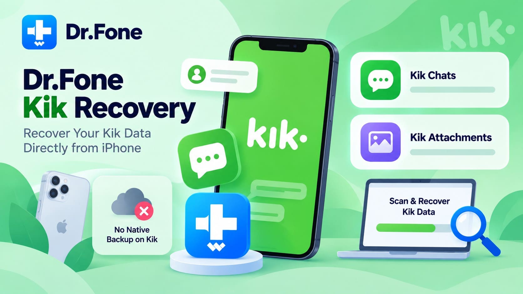 how drfone recovers kik data