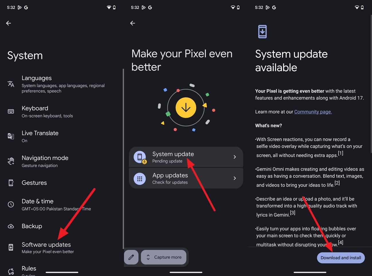 download and install android update