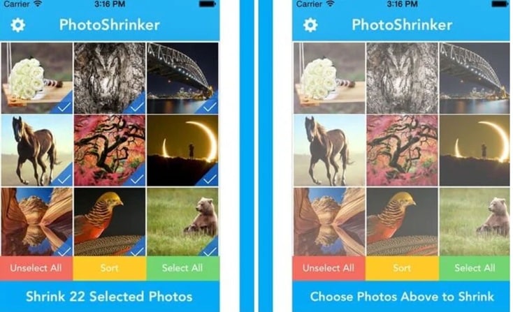 app to reduce image size photoshrinker