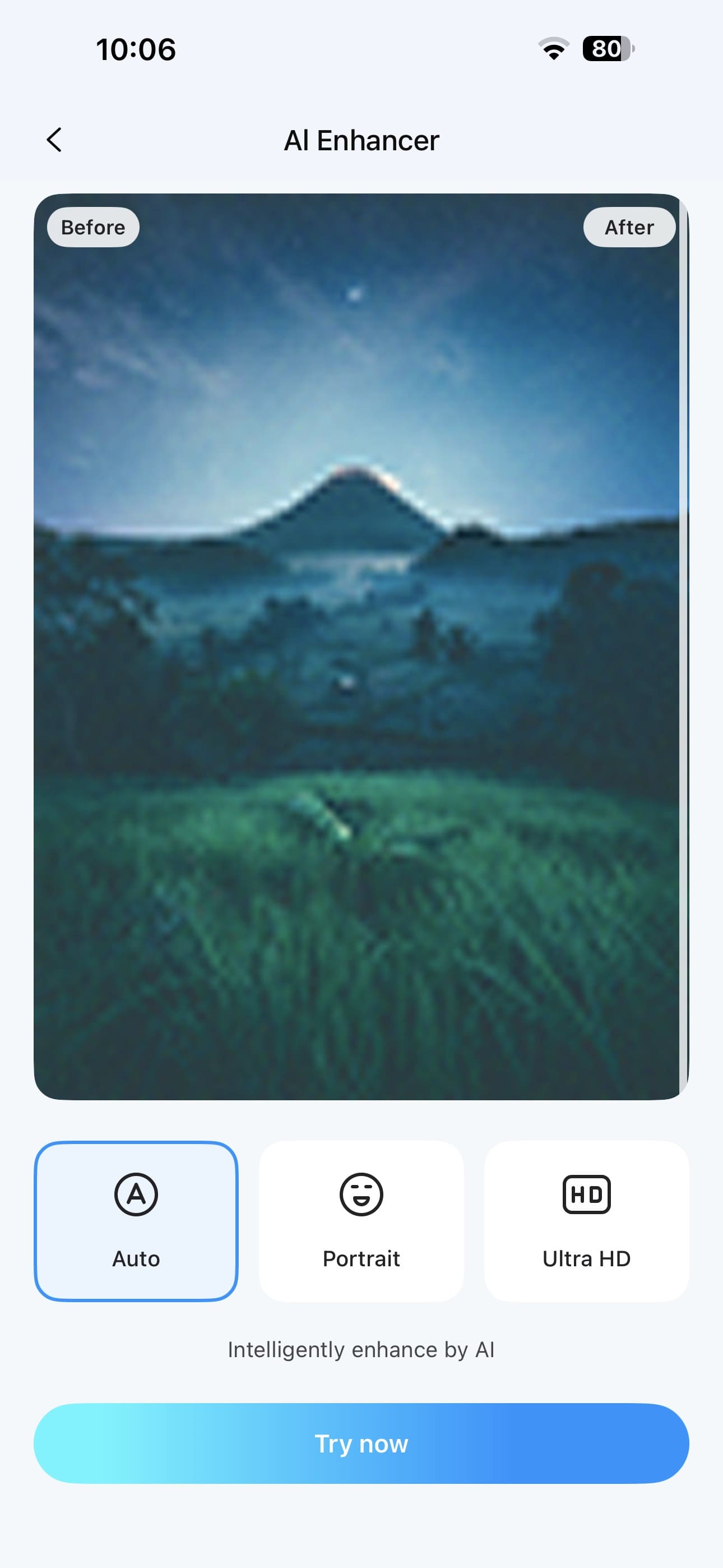 pick the mode to upscale