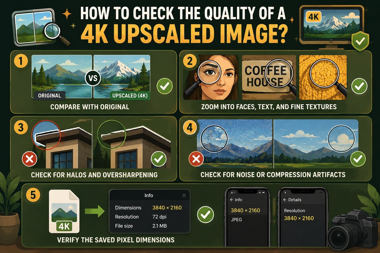 how to check upscaled image