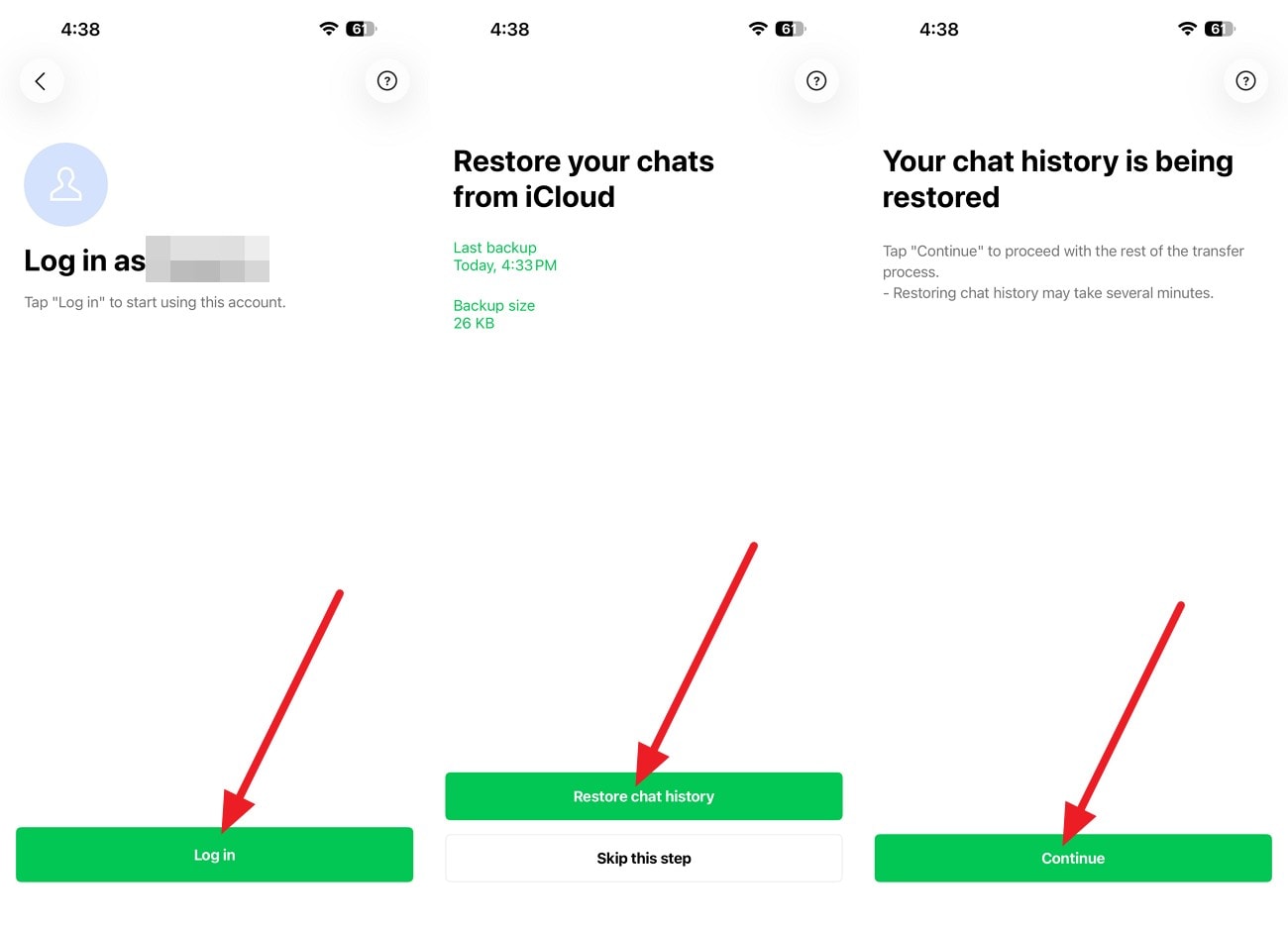 restore line chat history