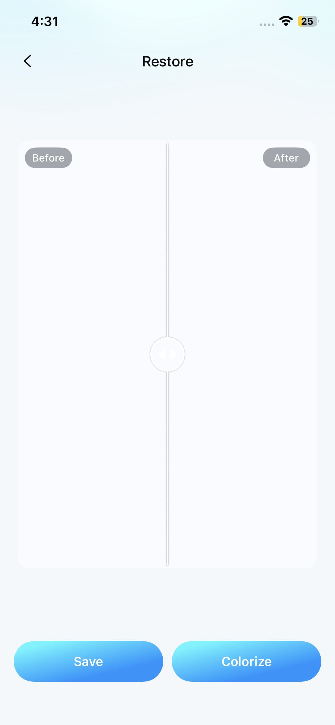 tap on colorize or save