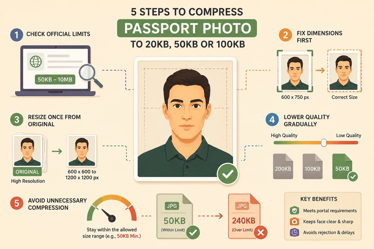 how to compress passport image