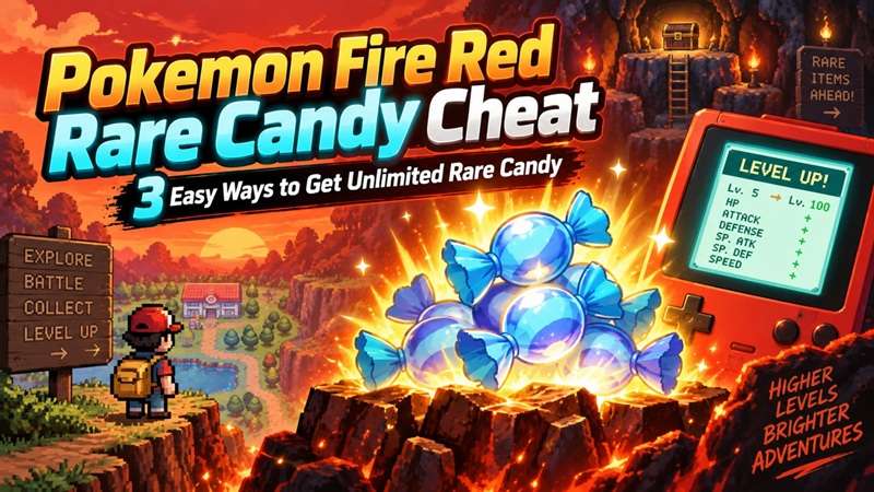 rare candy cheat code fire red
