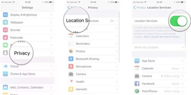 turn on location