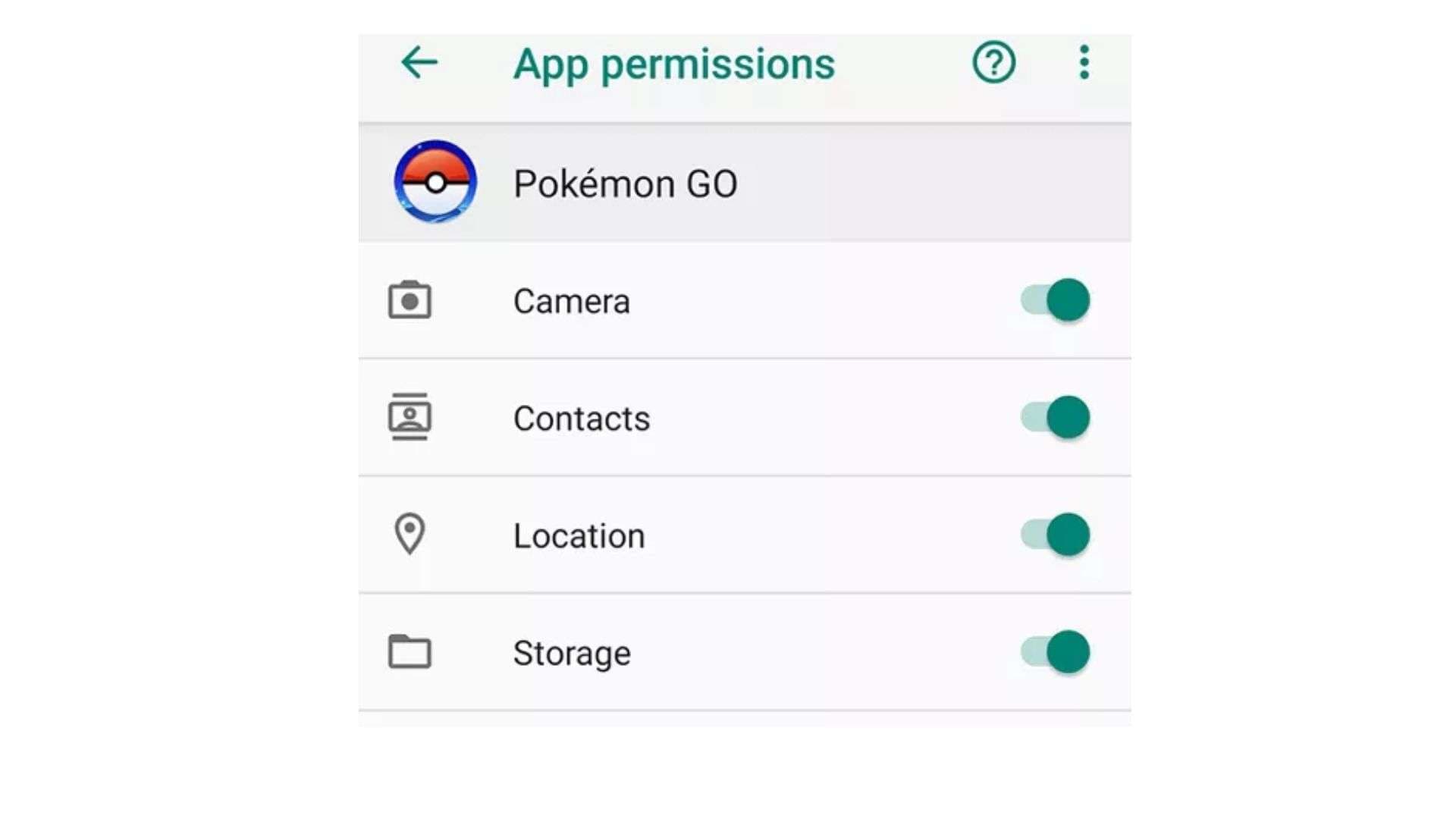 pokemon go permissions