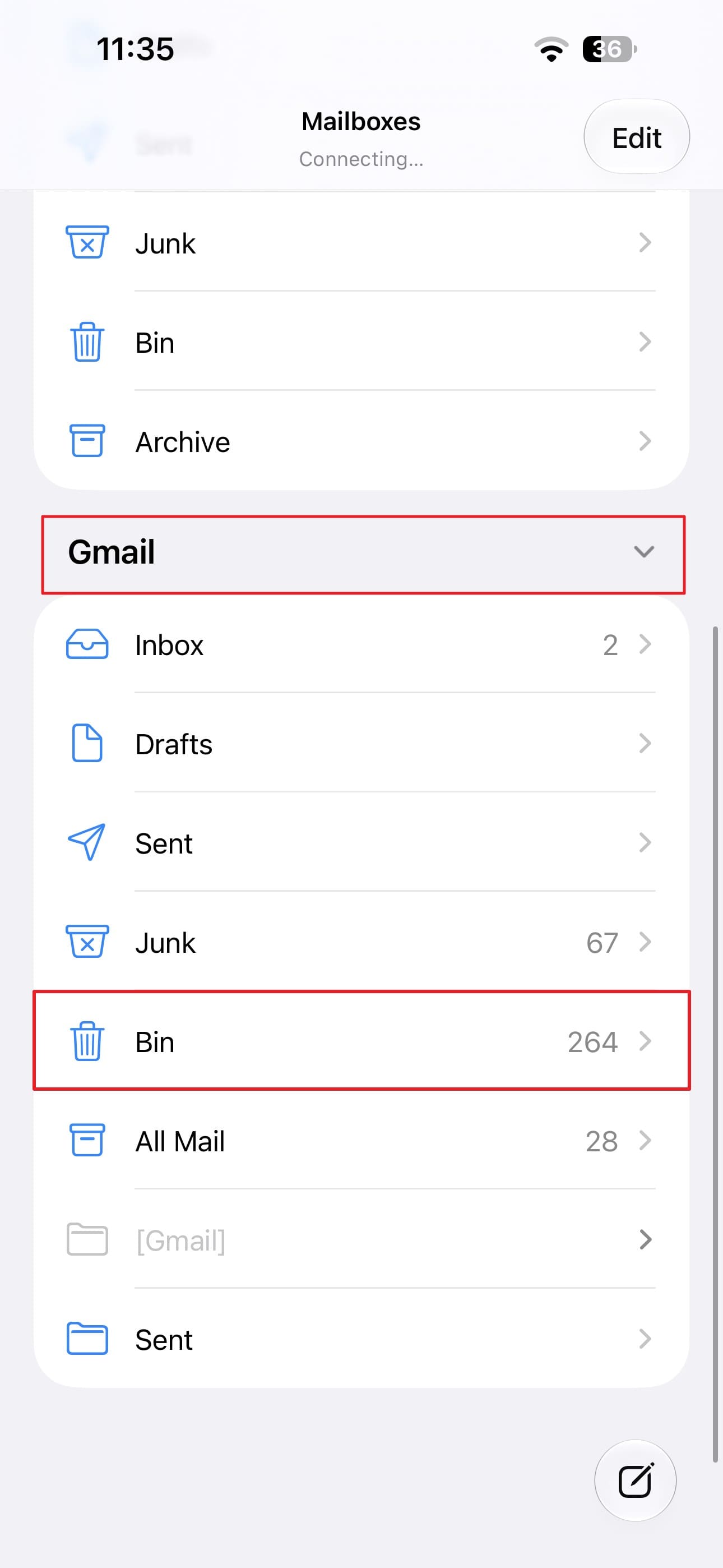 check the gmail bin