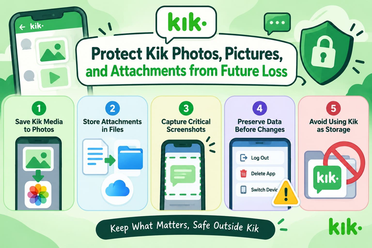 how to save kik media files