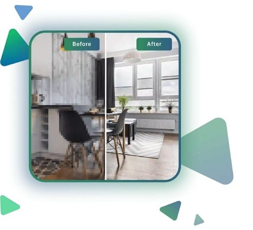 sharpen blurry image with upscale media