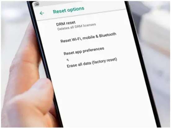 reset options
