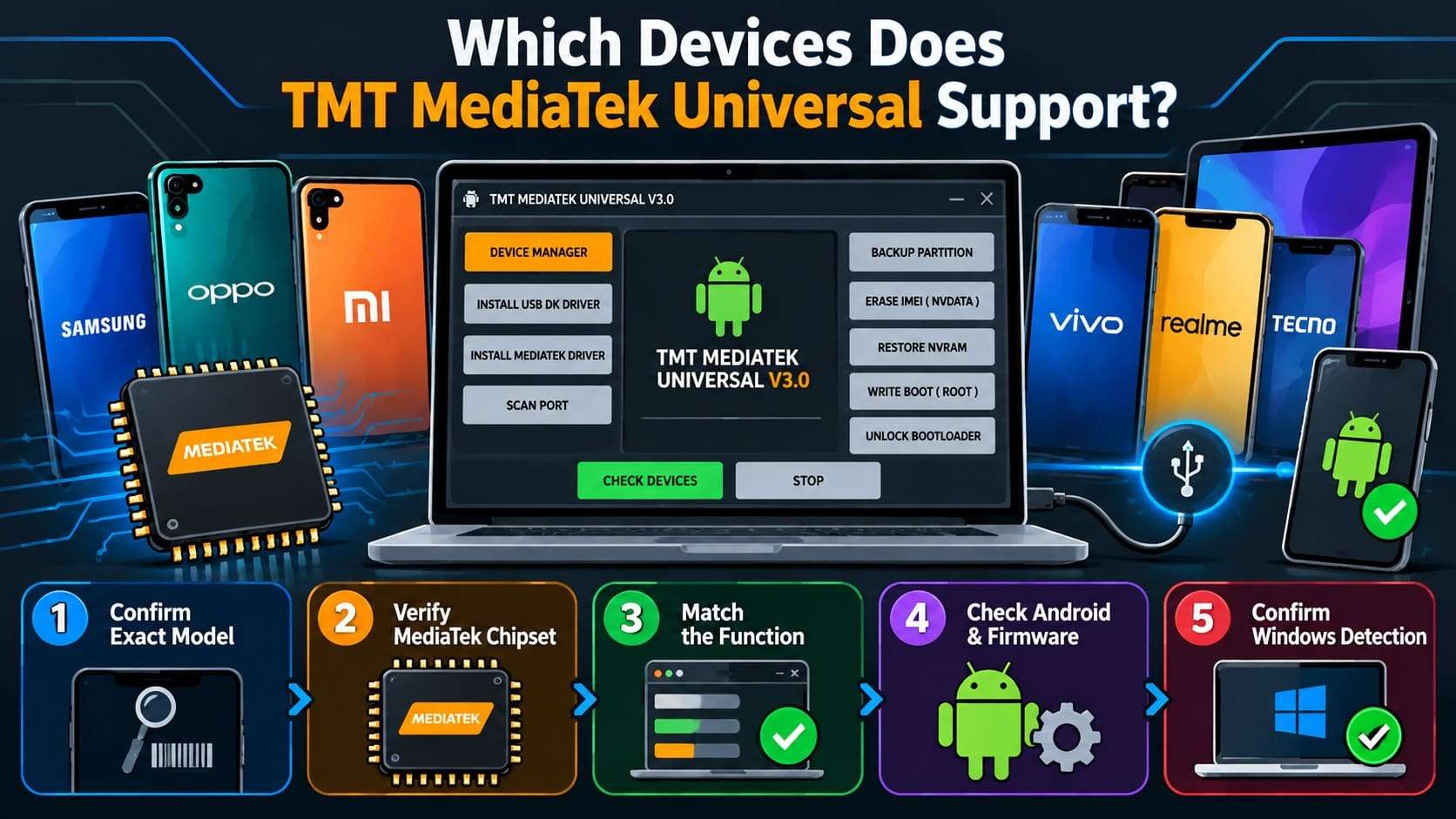 what tmt mediatek universal supports