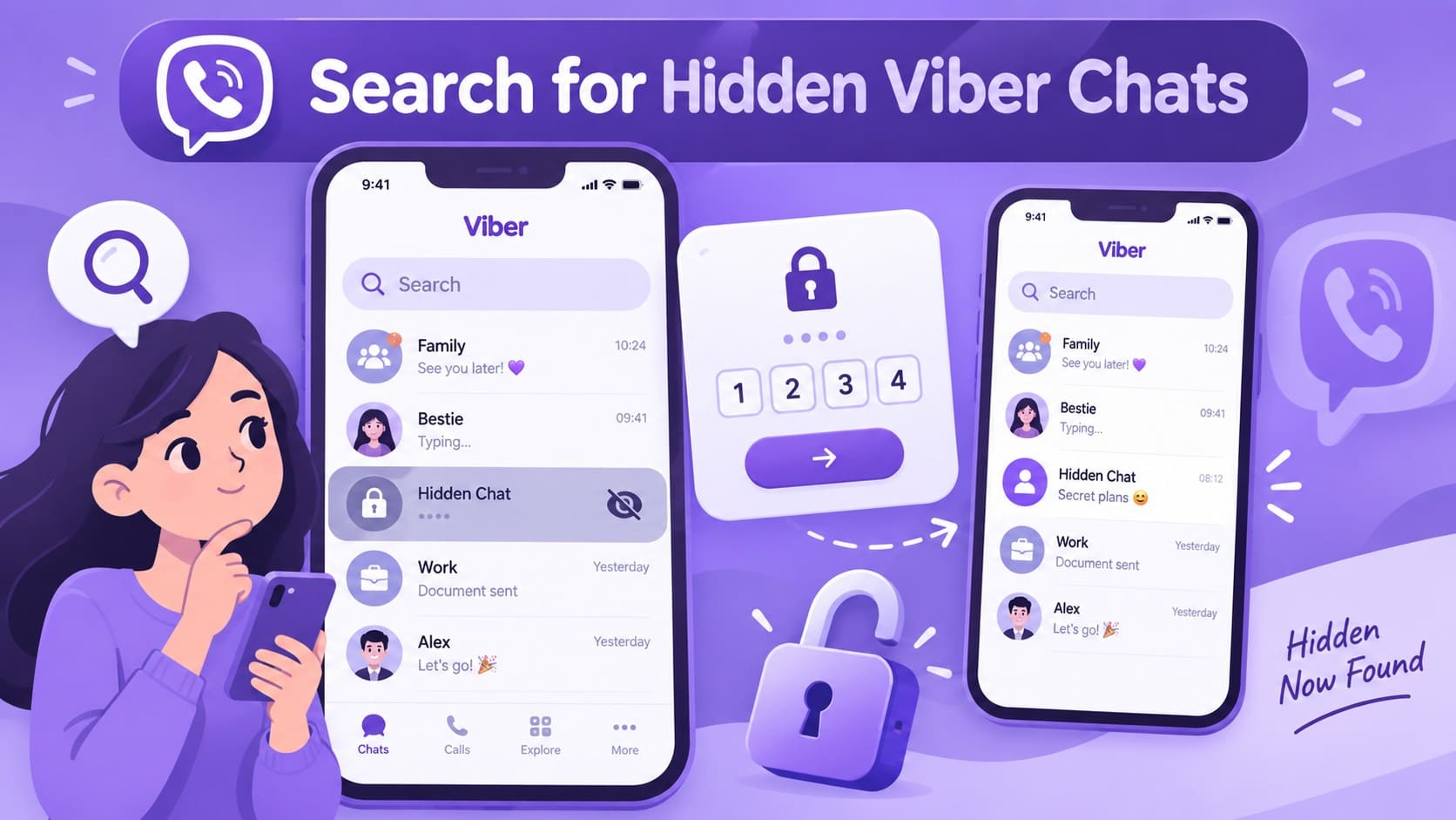 check the hidden chats