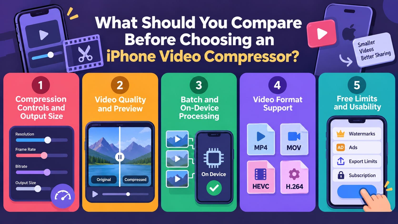 how to compare compressor app