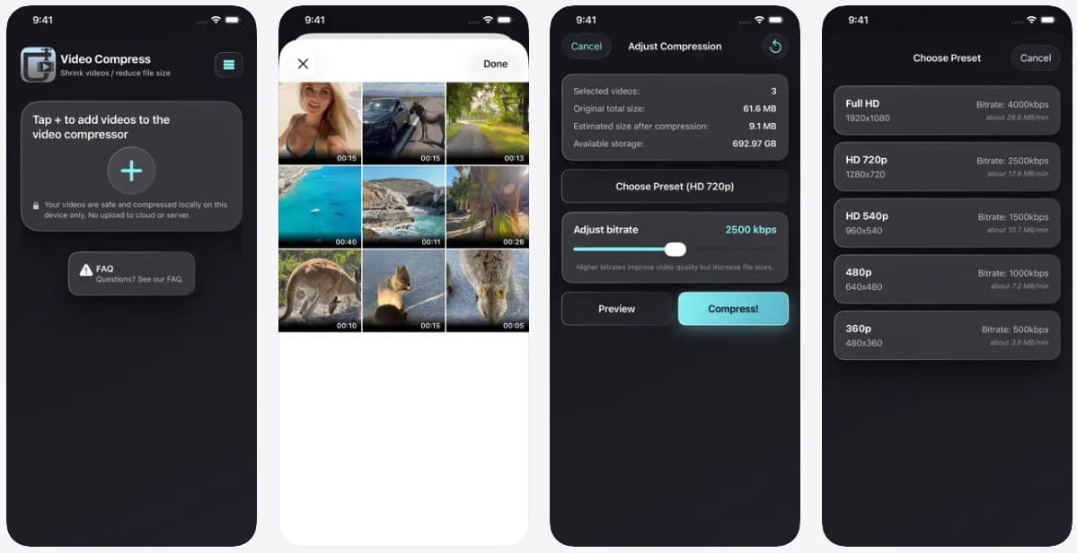 shrink vids compress app