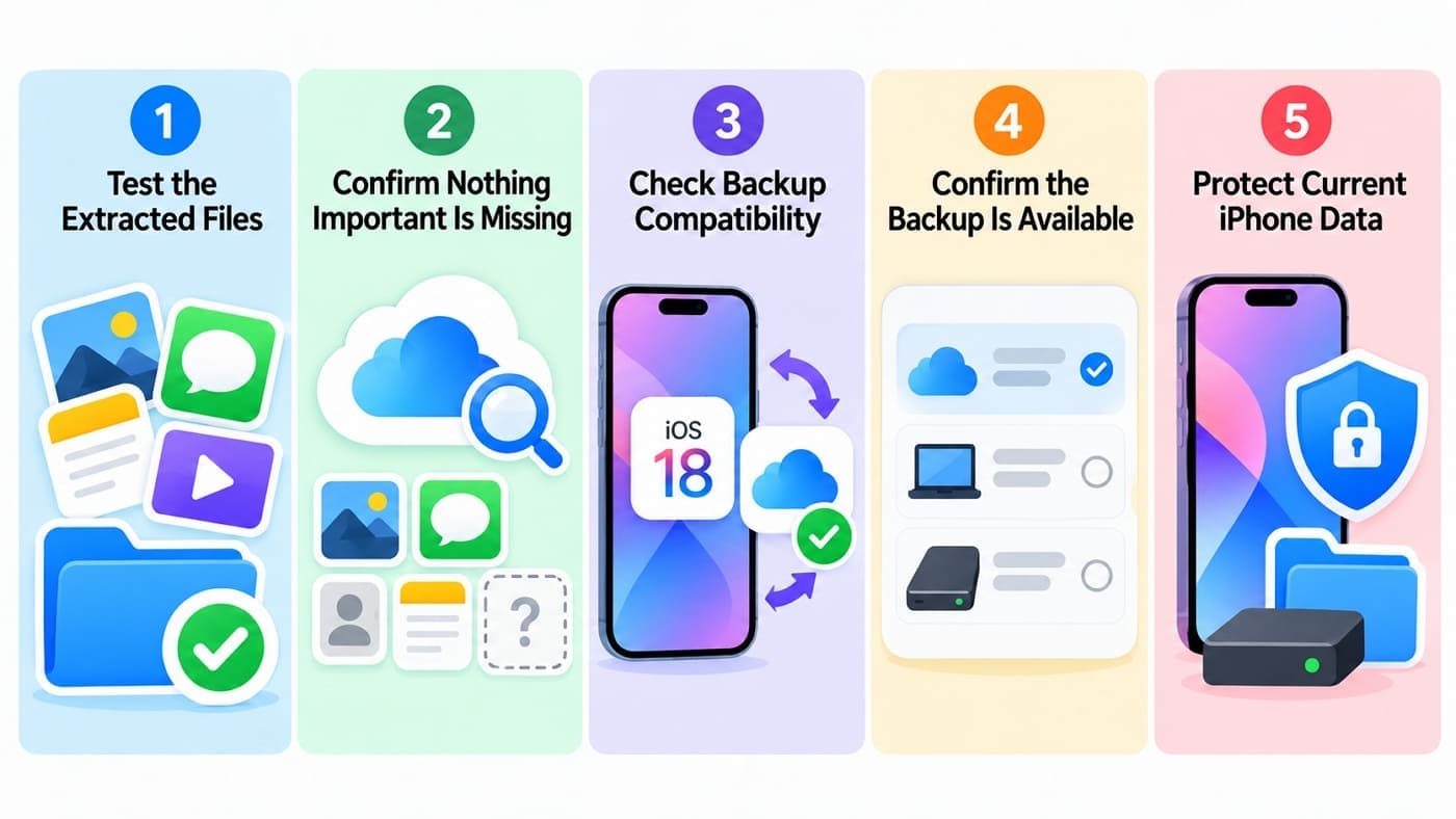 verify data before restoration