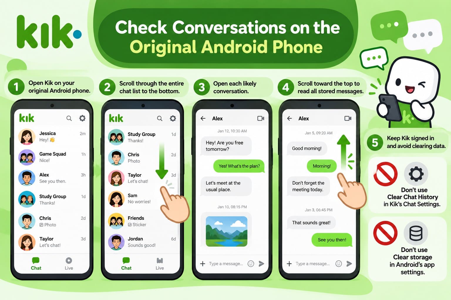 check kik conversations