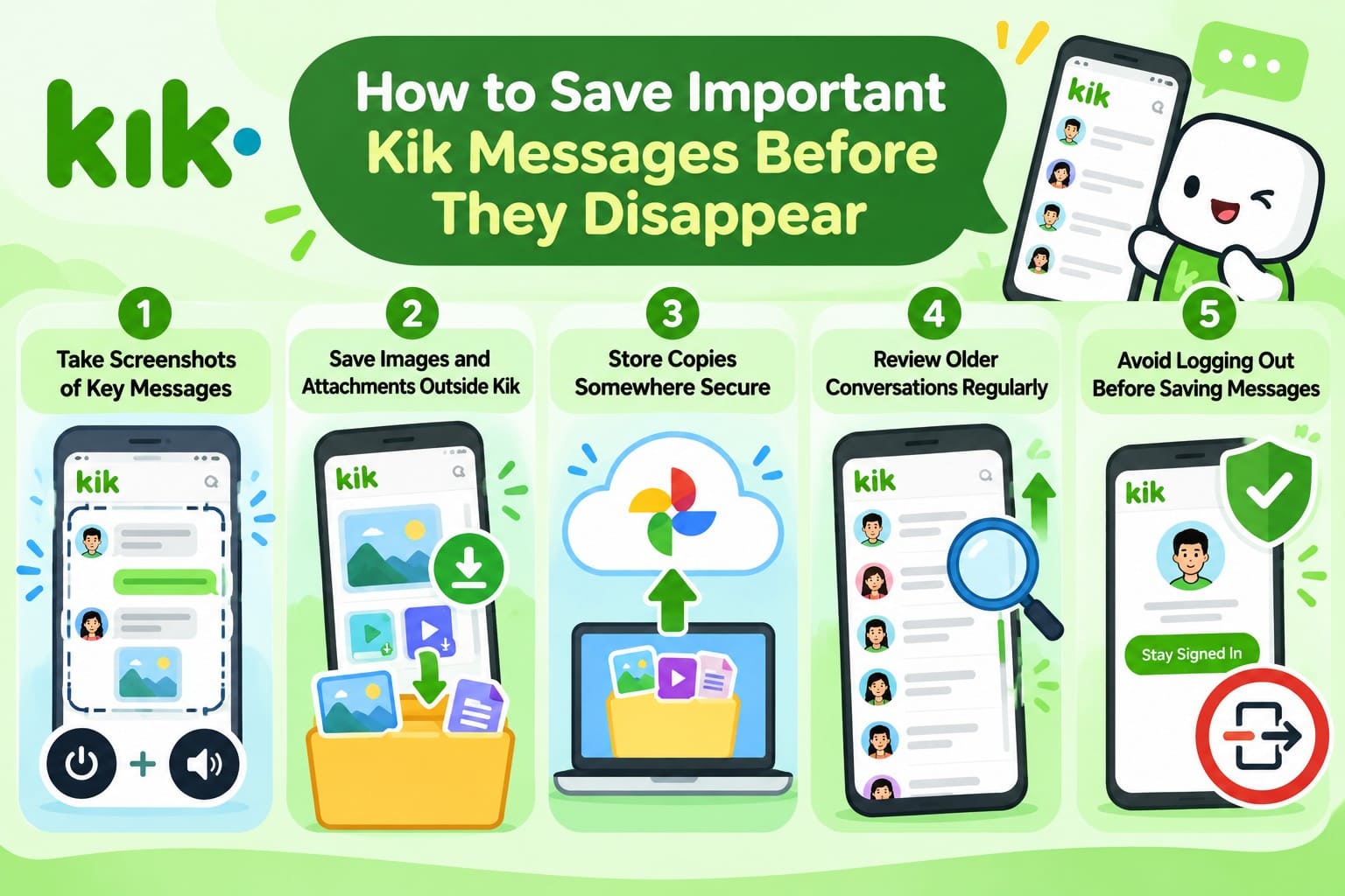 tips to save kik messages