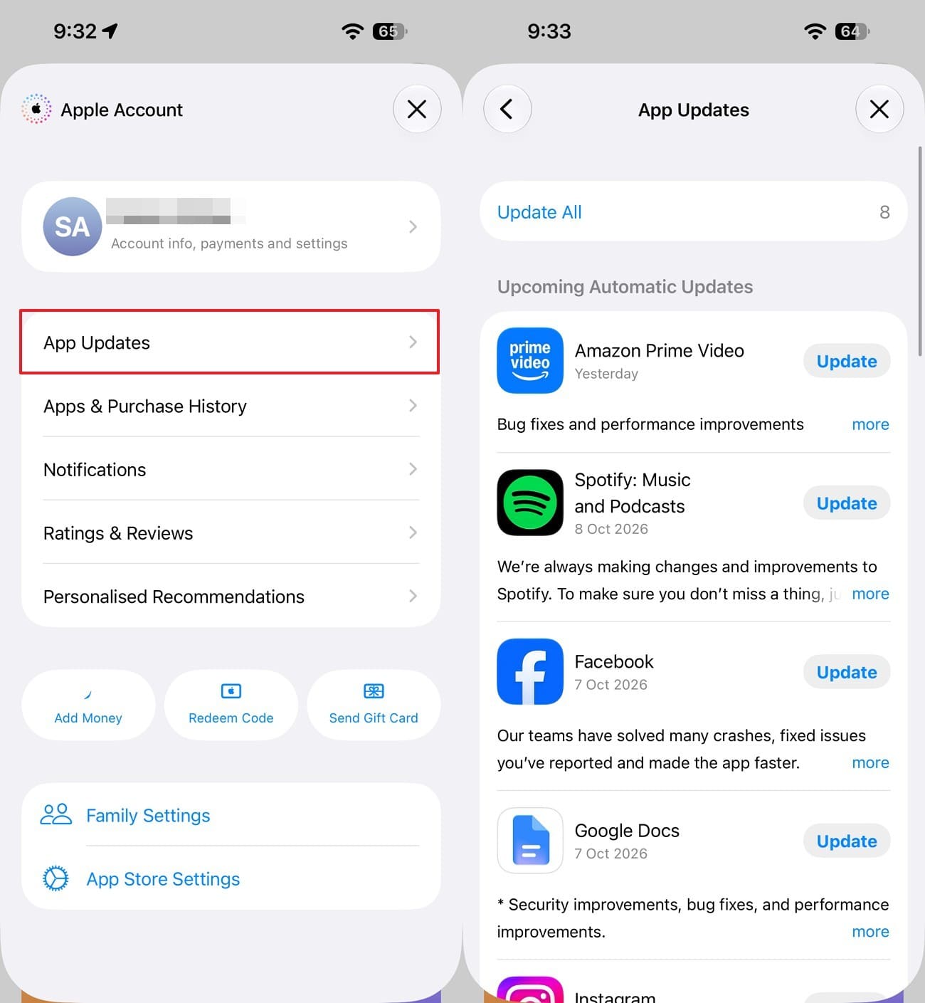 choose app updates and pof