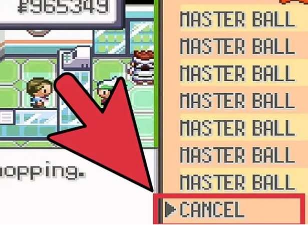 disable the pokémon emerald master ball cheat code