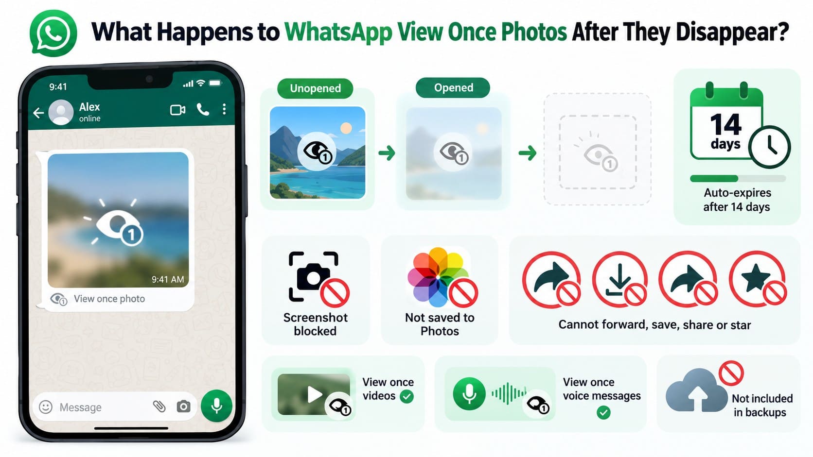 what happens to whatsapp view once photo