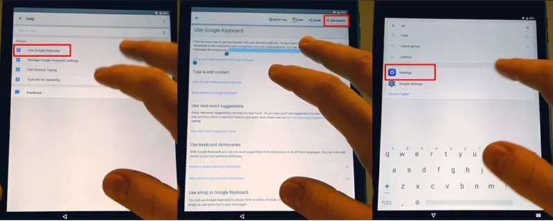 bypass google account verification via google keyboard