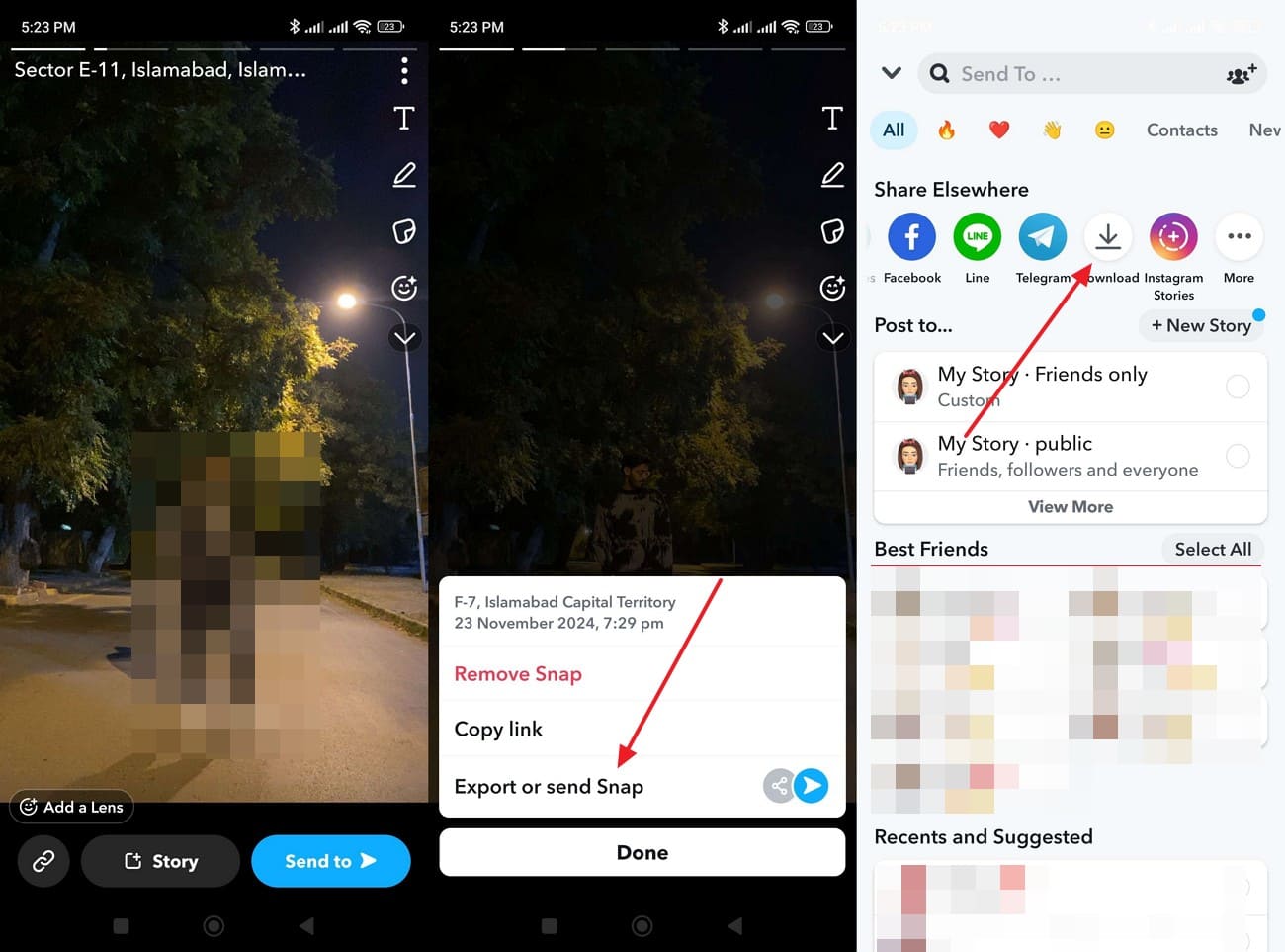 download and save the memories
