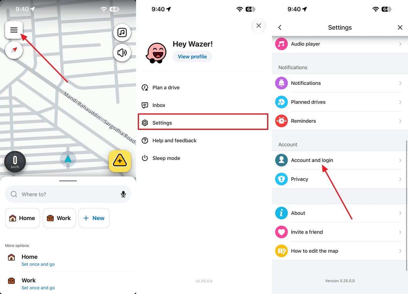 check waze account and login