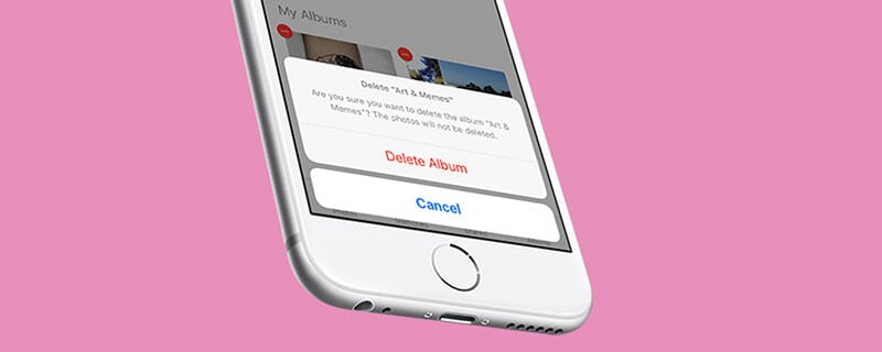 remove album from iphone