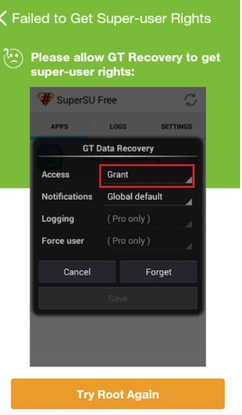 gt recovery note