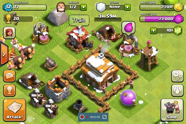 Clash of Clans aufnehmen